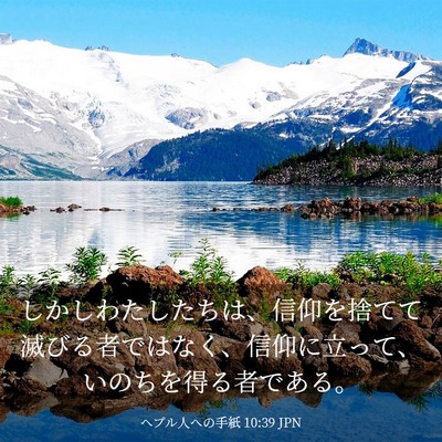 Picture 03 - ヘブル人への手紙 10:39 JPN - しかしわたしたちは、信仰を捨てて - Bible Verse Picture