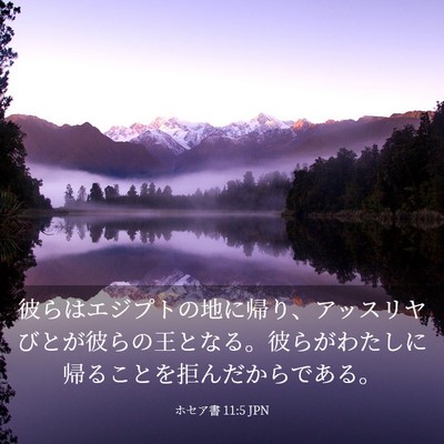 Picture 03 - ホセア書 11:5 JPN - 彼らはエジプトの地に帰り、アッス - Bible Verse Picture