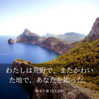 Picture 03 - ホセア書 13:5 JPN - わたしは荒野で、またかわいた地で - Bible Verse Picture