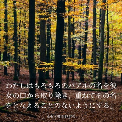 Picture 03 - ホセア書 2:17 JPN - わたしはもろもろのバアルの名を彼 - Bible Verse Picture