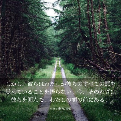 Picture 03 - ホセア書 7:2 JPN - しかし、彼らはわたしが彼らのすべ - Bible Verse Picture