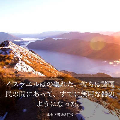 Picture 03 - ホセア書 8:8 JPN - イスラエルはのまれた。彼らは諸国 - Bible Verse Picture