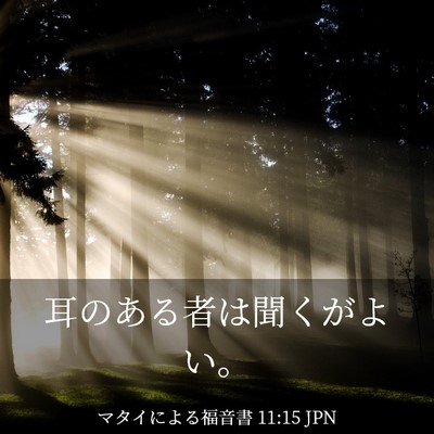 Picture 03 - マタイによる福音書 11:15 JPN - 耳のある者は聞くがよい。 - Bible Verse Picture