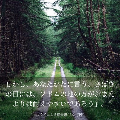 Picture 03 - マタイによる福音書 11:24 JPN - しかし、あなたがたに言う。さばき - Bible Verse Picture