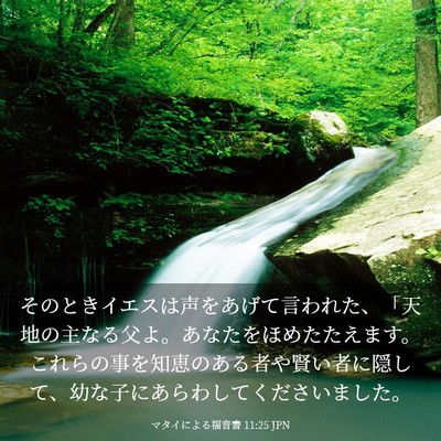 Picture 03 - マタイによる福音書 11:25 JPN - そのときイエスは声をあげて言われ - Bible Verse Picture