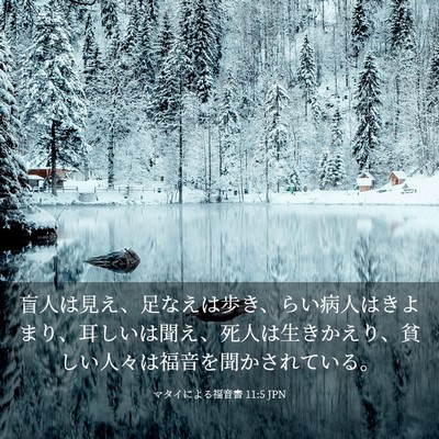 Picture 03 - マタイによる福音書 11:5 JPN - 盲人は見え、足なえは歩き、らい病 - Bible Verse Picture