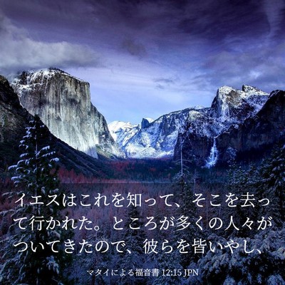 Picture 03 - マタイによる福音書 12:15 JPN - イエスはこれを知って、そこを去っ - Bible Verse Picture