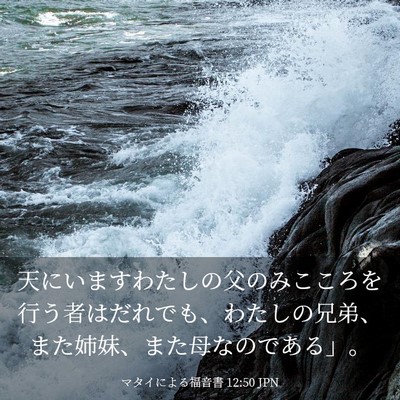 Picture 03 - マタイによる福音書 12:50 JPN - 天にいますわたしの父のみこころを - Bible Verse Picture