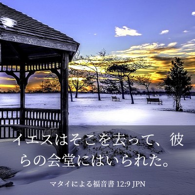 Picture 03 - マタイによる福音書 12:9 JPN - イエスはそこを去って、彼らの会堂 - Bible Verse Picture
