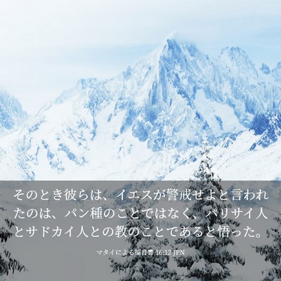 Picture 03 - マタイによる福音書 16:12 JPN - そのとき彼らは、イエスが警戒せよ - Bible Verse Picture