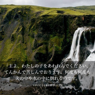 Picture 03 - マタイによる福音書 17:15 JPN - 「主よ、わたしの子をあわれんでく - Bible Verse Picture