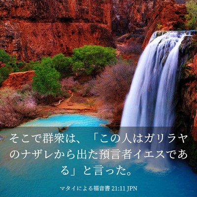 Picture 03 - マタイによる福音書 21:11 JPN - そこで群衆は、「この人はガリラヤ - Bible Verse Picture