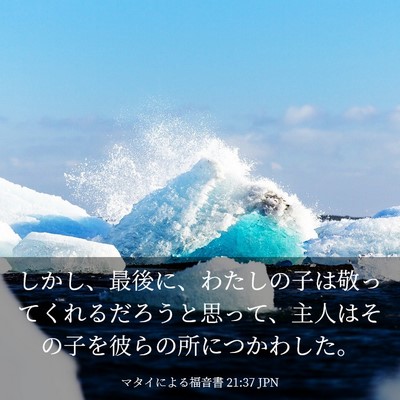 Picture 03 - マタイによる福音書 21:37 JPN - しかし、最後に、わたしの子は敬っ - Bible Verse Picture
