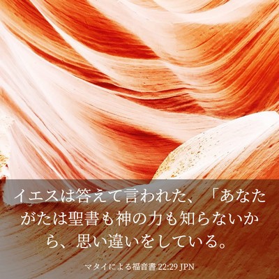 Picture 03 - マタイによる福音書 22:29 JPN - イエスは答えて言われた、「あなた - Bible Verse Picture