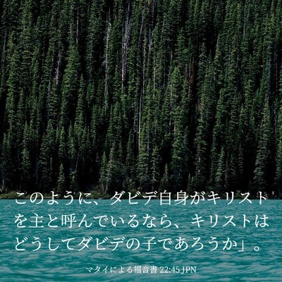 Picture 03 - マタイによる福音書 22:45 JPN - このように、ダビデ自身がキリスト - Bible Verse Picture