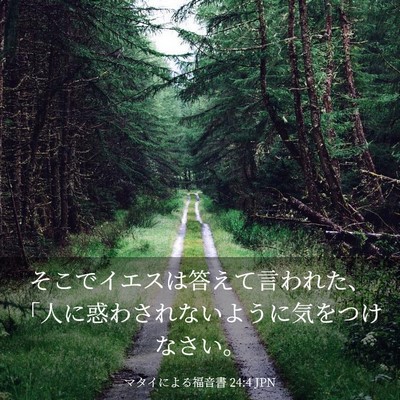 Picture 03 - マタイによる福音書 24:4 JPN - そこでイエスは答えて言われた、「 - Bible Verse Picture