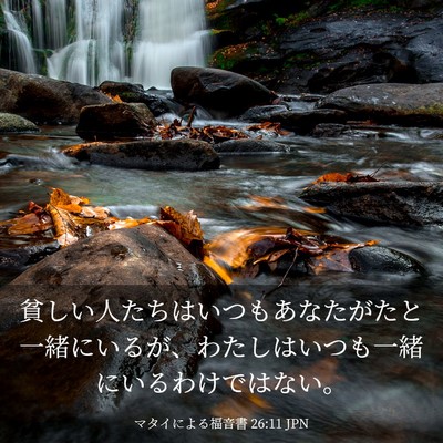 Picture 03 - マタイによる福音書 26:11 JPN - 貧しい人たちはいつもあなたがたと - Bible Verse Picture