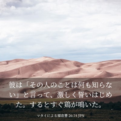 Picture 03 - マタイによる福音書 26:74 JPN - 彼は「その人のことは何も知らない - Bible Verse Picture
