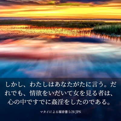 Picture 03 - マタイによる福音書 5:28 JPN - しかし、わたしはあなたがたに言う - Bible Verse Picture