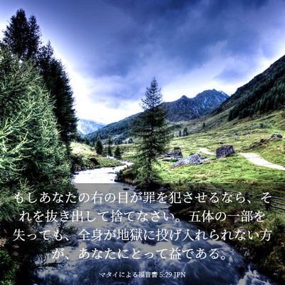 Picture 03 - マタイによる福音書 5:29 JPN - もしあなたの右の目が罪を犯させる - Bible Verse Picture