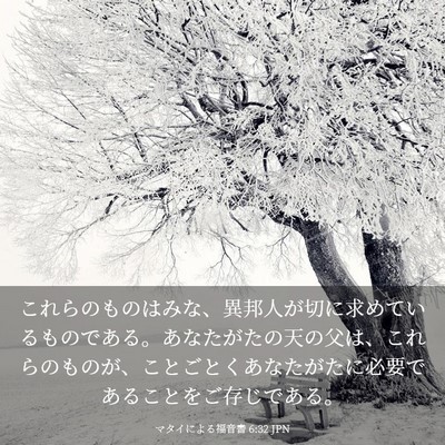 Picture 03 - マタイによる福音書 6:32 JPN - これらのものはみな、異邦人が切に - Bible Verse Picture