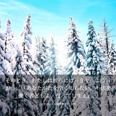 Picture 03 - マタイによる福音書 7:23 JPN - そのとき、わたしは彼らにはっきり - Bible Verse Picture