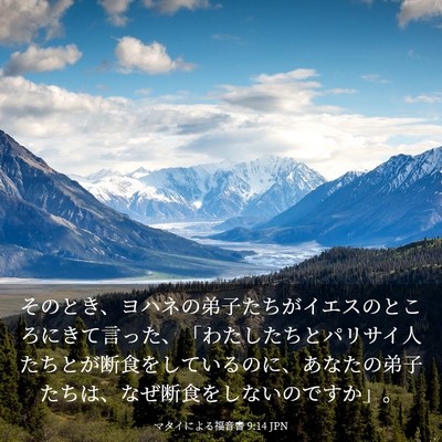 Picture 03 - マタイによる福音書 9:14 JPN - そのとき、ヨハネの弟子たちがイエ - Bible Verse Picture