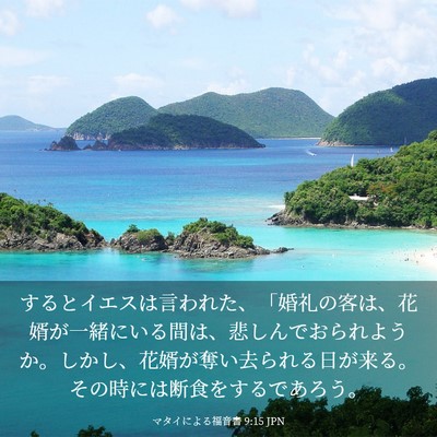 Picture 03 - マタイによる福音書 9:15 JPN - するとイエスは言われた、「婚礼の - Bible Verse Picture