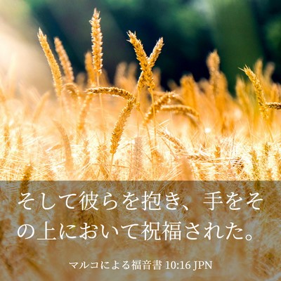 Picture 03 - マルコによる福音書 10:16 JPN - そして彼らを抱き、手をその上にお - Bible Verse Picture