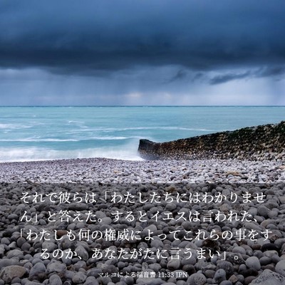 Picture 03 - マルコによる福音書 11:33 JPN - それで彼らは「わたしたちにはわか - Bible Verse Picture