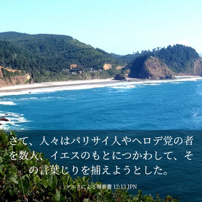 Picture 03 - マルコによる福音書 12:13 JPN - さて、人々はパリサイ人やヘロデ党 - Bible Verse Picture