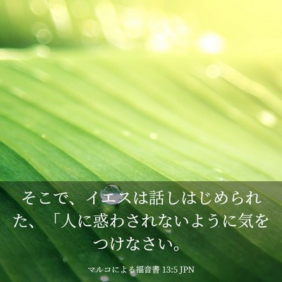 Picture 03 - マルコによる福音書 13:5 JPN - そこで、イエスは話しはじめられた - Bible Verse Picture