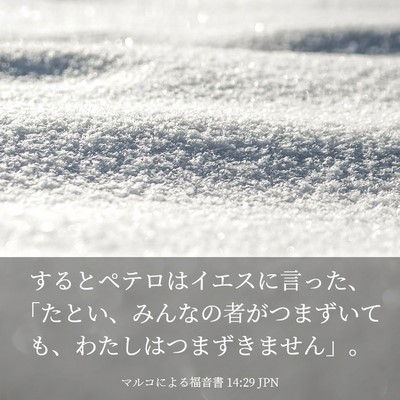 Picture 03 - マルコによる福音書 14:29 JPN - するとペテロはイエスに言った、「 - Bible Verse Picture