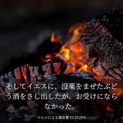 Picture 03 - マルコによる福音書 15:23 JPN - そしてイエスに、没薬をまぜたぶど - Bible Verse Picture