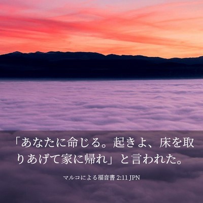 Picture 03 - マルコによる福音書 2:11 JPN - 「あなたに命じる。起きよ、床を取 - Bible Verse Picture
