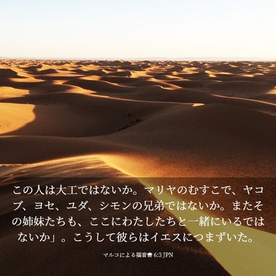 Picture 03 - マルコによる福音書 6:3 JPN - この人は大工ではないか。マリヤの - Bible Verse Picture