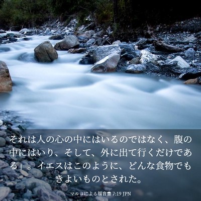 Picture 03 - マルコによる福音書 7:19 JPN - それは人の心の中にはいるのではな - Bible Verse Picture