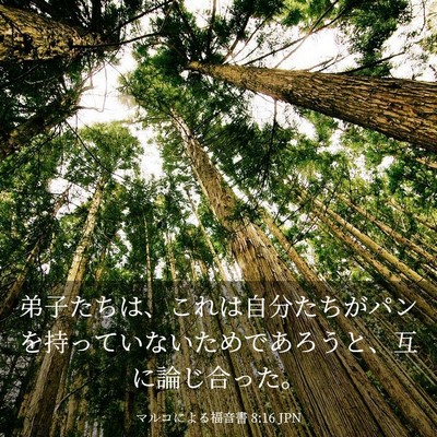 Picture 03 - マルコによる福音書 8:16 JPN - 弟子たちは、これは自分たちがパン - Bible Verse Picture