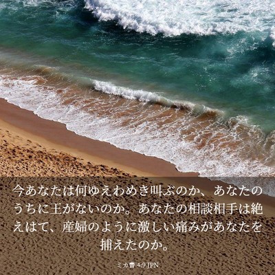 Picture 03 - ミカ書 4:9 JPN - 今あなたは何ゆえわめき叫ぶのか、 - Bible Verse Picture