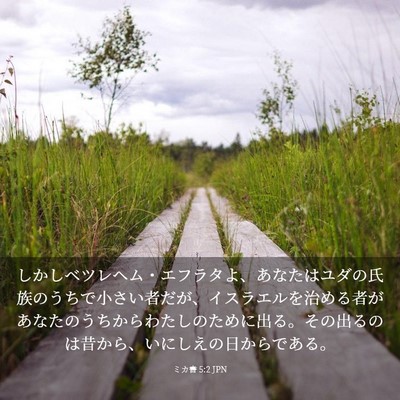 Picture 03 - ミカ書 5:2 JPN - しかしベツレヘム・エフラタよ、あ - Bible Verse Picture