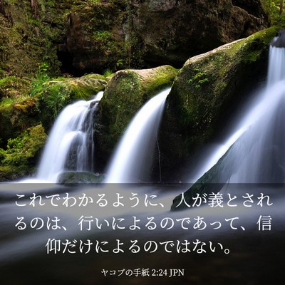 Picture 03 - ヤコブの手紙 2:24 JPN - これでわかるように、人が義とされ - Bible Verse Picture