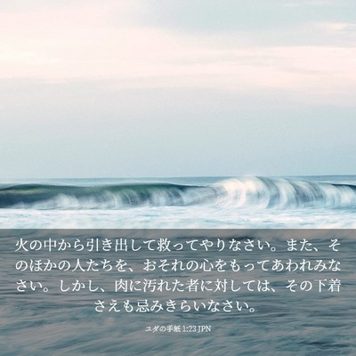 Picture 03 - ユダの手紙 1:23 JPN - 火の中から引き出して救ってやりな - Bible Verse Picture