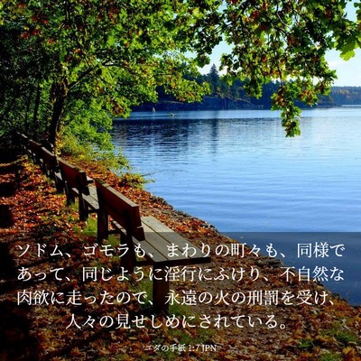 Picture 03 - ユダの手紙 1:7 JPN - ソドム、ゴモラも、まわりの町々も - Bible Verse Picture