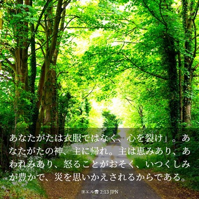 Picture 03 - ヨエル書 2:13 JPN - あなたがたは衣服ではなく、心を裂 - Bible Verse Picture