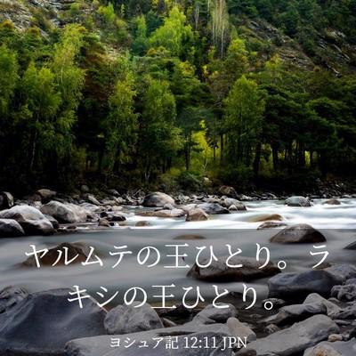 Picture 03 - ヨシュア記 12:11 JPN - ヤルムテの王ひとり。ラキシの王ひ - Bible Verse Picture