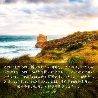 Picture 03 - ヨシュア記 14:12 JPN - それで主があの日語られたこの山地 - Bible Verse Picture