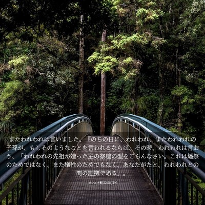 Picture 03 - ヨシュア記 22:28 JPN - またわれわれは言いました、『のち - Bible Verse Picture