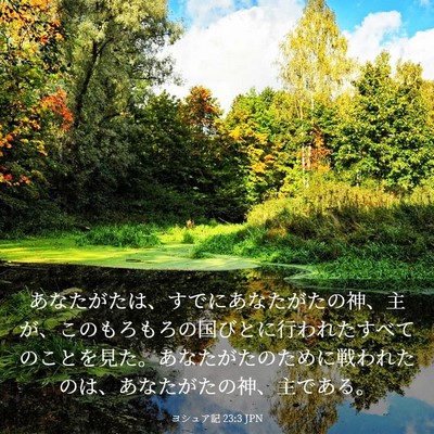 Picture 03 - ヨシュア記 23:3 JPN - あなたがたは、すでにあなたがたの - Bible Verse Picture