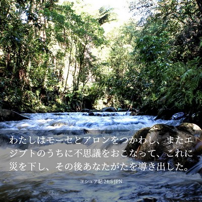 Picture 03 - ヨシュア記 24:5 JPN - わたしはモーセとアロンをつかわし - Bible Verse Picture