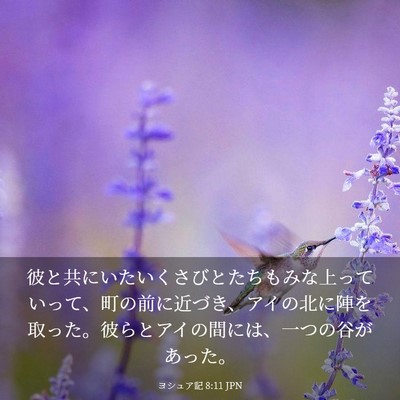 Picture 03 - ヨシュア記 8:11 JPN - 彼と共にいたいくさびとたちもみな - Bible Verse Picture